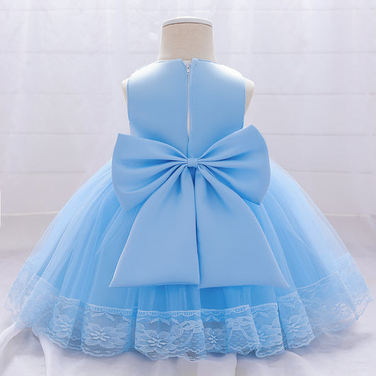 Vestido de Niña Europeo Americano con Bordado en Malla - Image 41