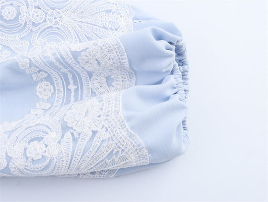 Blusa Elegante con Encaje y Mangas Linterna - Image 14