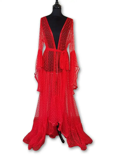 Camisón Largo Transparente Talla Extra Grande con Tirantes - Image 13