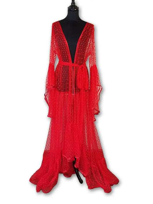Camisón Largo Transparente Talla Extra Grande con Tirantes - Image 13