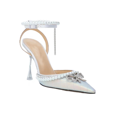 Tacones Stiletto con Moño Francés y Perlas Brillantes - Image 5