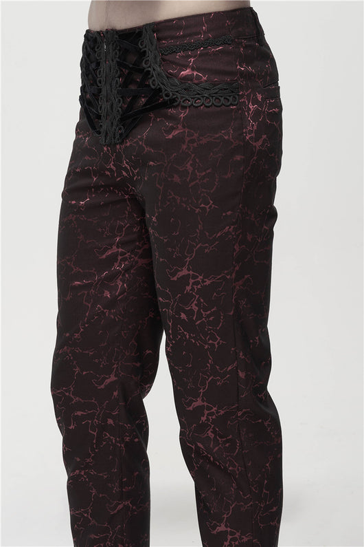 Pantalones de Vestir Rectos para Hombre con Cintura Simulada - Image 13