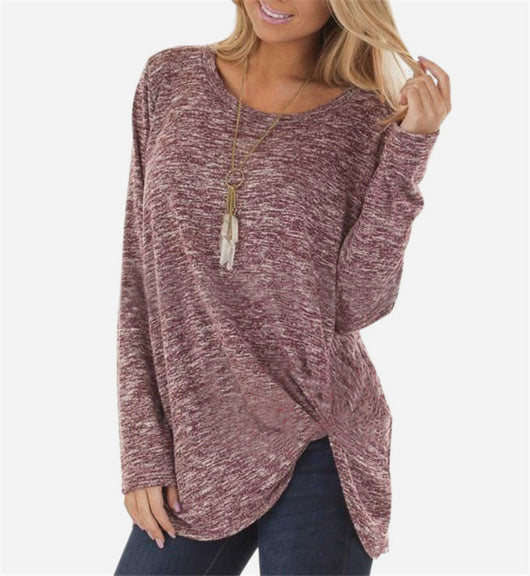 Suéter Retorcido de Cuello Redondo y Manga Larga para Otoño e Invierno - Image 11