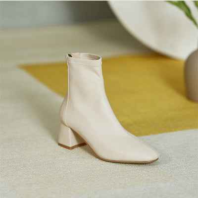 Zapatos de Tacón Alto Elásticos Rectangulares Slim - Comodidad Diaria Versátil - Image 25