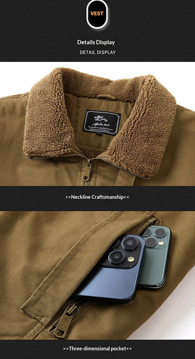 Abrigo Oversize Forrado en Polar para Hombre Talla Grande - Image 16