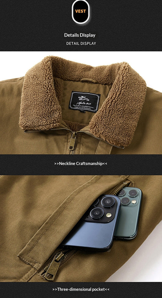 Abrigo Oversize Forrado en Polar para Hombre Talla Grande - Image 16