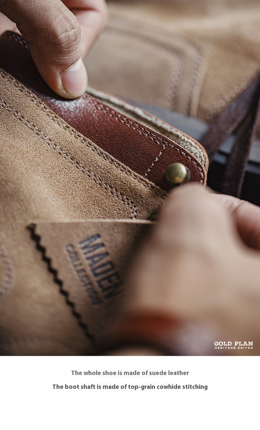 Bota Retro Americana para Hombre - Caña Media en Cuero - Image 12