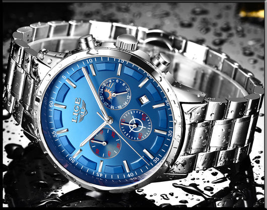Reloj Deportivo Empresarial de Cuarzo Lunar Resistente al Agua para Hombre - Image 39