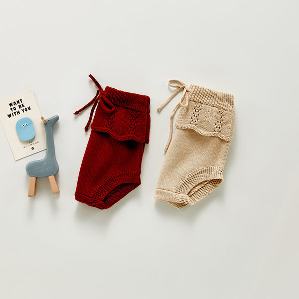 Shorts Tejidos para Niña con Volantes y Texturas Suaves
