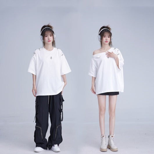 Playera Reforzada con Hebilla Metálica y Mangas Cortas - Image 2