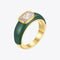 Anillo de Moda con Zircón Brillante Efecto Goteo