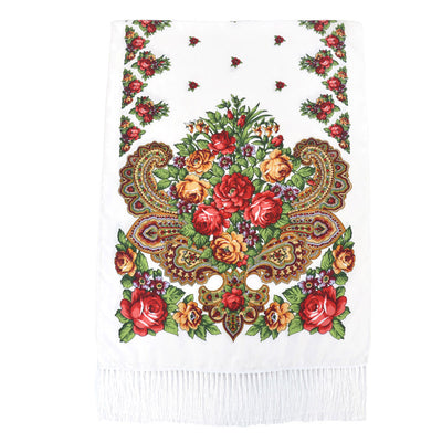 Pañuelo Étnico Largo con Borlas Estampado para Viajes - Image 6