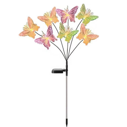 Lámpara Solar de Fibra Óptica Multicolor para Exteriores - Image 2