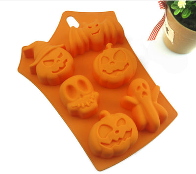 Molde para Pastel de Halloween Calabaza Murciélago Fantasma