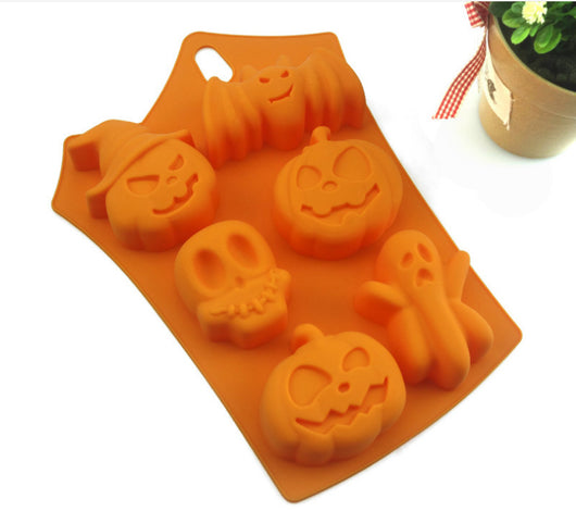 Molde para Pastel de Halloween Calabaza Murciélago Fantasma