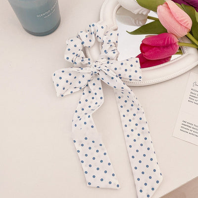 Moño Floral Lunares Grande - Scrunchie Elástico para Cabello - Image 9