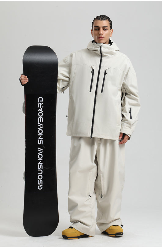 Chaqueta Esquí Hombre Impermeable Transpirable Corte Holgado con Cierre - Image 14