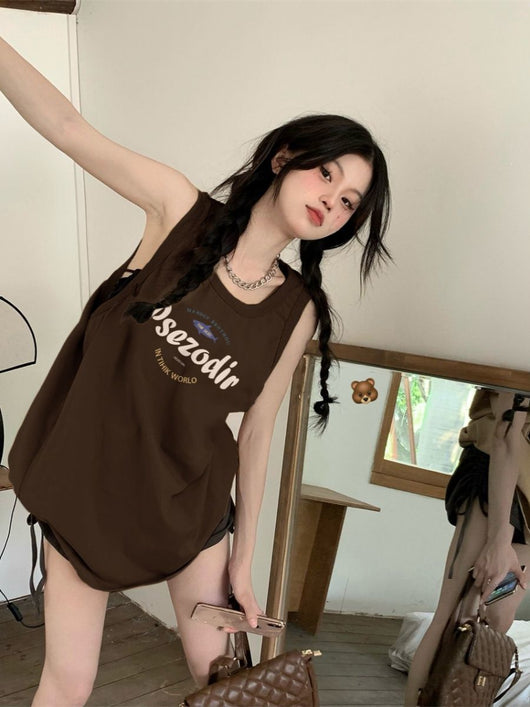 Blusa Suelta sin Mangas con Tirantes Ajustables para Mujer - Image 7
