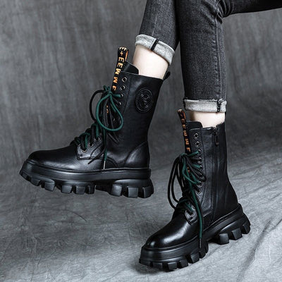 Botas Cortas Estilo Británico para Mujer - Caña Media Otoño - Image 4