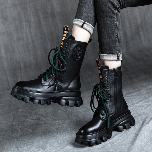 Botas Cortas Estilo Británico para Mujer - Caña Media Otoño - Image 4