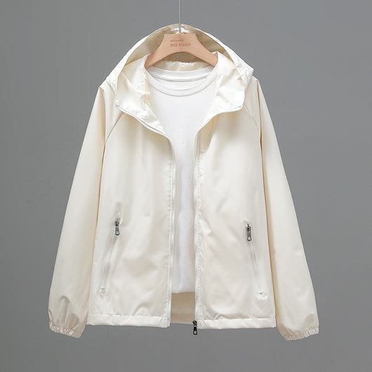 Chaqueta Hoodie Suelta Cropped Talla Grande Mujer - Ligera y Casual - Image 8