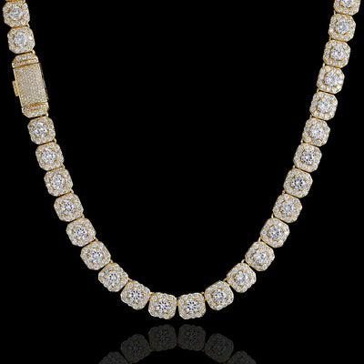 Cadena Hip Hop Cuadrada de Piedra de Caramelo - Collar y Pulsera - Image 76