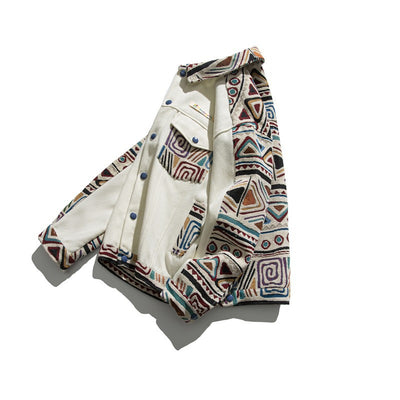 Chaqueta Béisbol Holgada Pareja Casual Street Stitching - Image 8