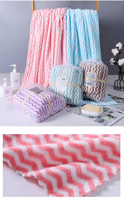 Juego de Toallas Coral Fleece Efecto Agua - Mamá e Hijo - Image 33