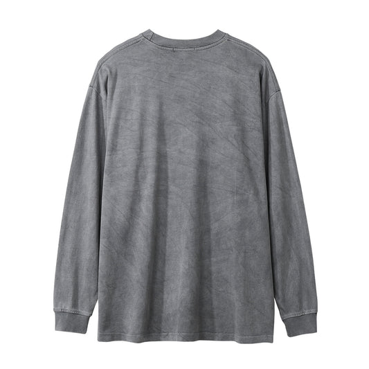Camiseta Manga Larga Desteñida para Hombre - Image 2