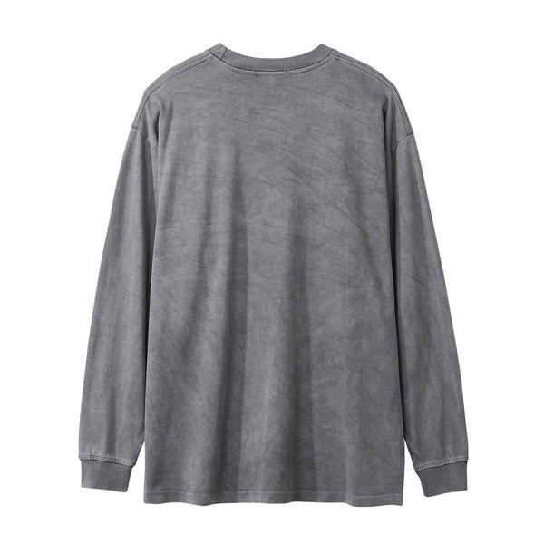 Camiseta Manga Larga Desteñida para Hombre