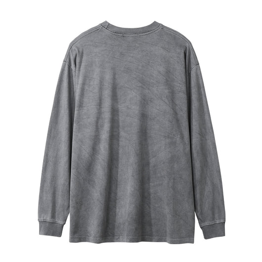 Camiseta Manga Larga Desteñida para Hombre - Image 2