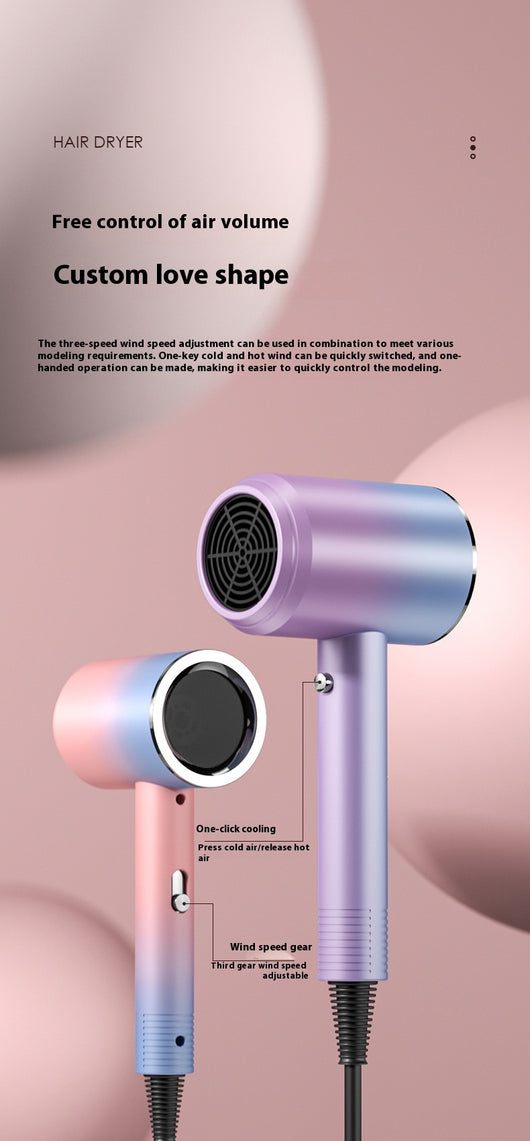 Green electric hair dryer with gold accents, 1200W, negative ion technology, and intelligent temperature control. - Image 29
