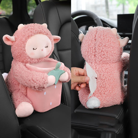 Organizador de Auto 2 en 1: Papelera y Dispensador de Pañuelos para Reposabrazos - Image 9