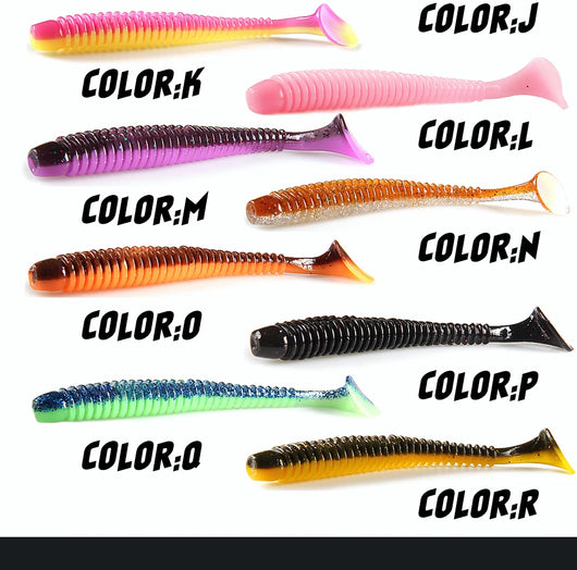 Señuelo de Pesca Luya Soft Fish con Cola T Bicolor y Sal - Image 28