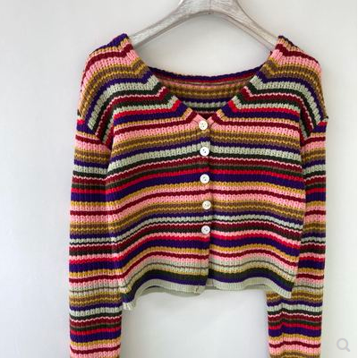 Cardigan Holgado Estilo Universitario para Mujer - Image 7