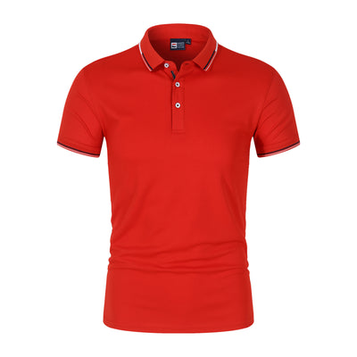 Polo Clásico Liso para Hombre con Cuello de Pie y Mangas Cortas - Image 9