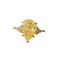 Plateado Pear Shape High Carbon Diamond Zircon Ring Yellow 5