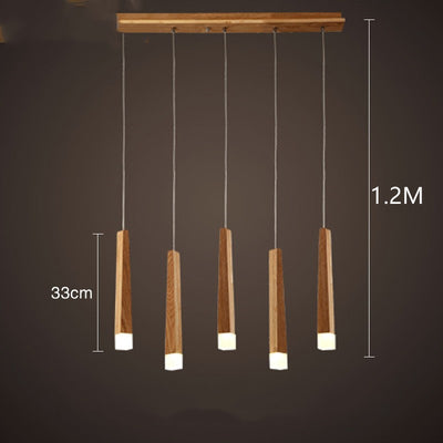 Lámpara Colgante de Madera Nórdica con Listones - Diseño Minimalista Moderno - Image 7