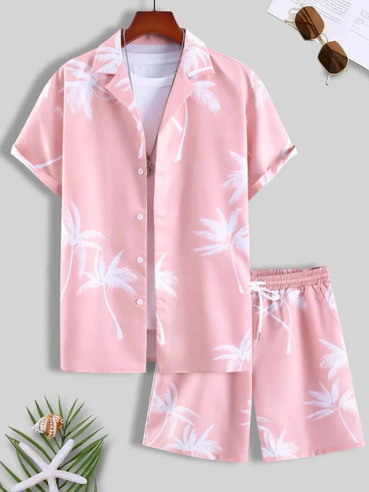 Conjunto Hawaiano Hombre: Camisa y Shorts Holgados de Manga Corta - Image 45