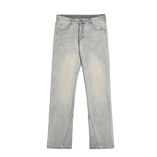 Pantalones Casuales para Hombre Amarillo Mostaza con Desgaste Artesanal - Image 15