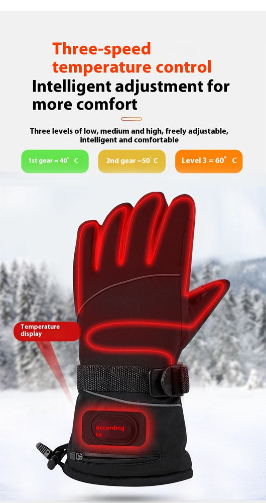 Guantes Térmicos Impermeables con Calefacción Eléctrica para Motos y Deportes Extremos - Image 9