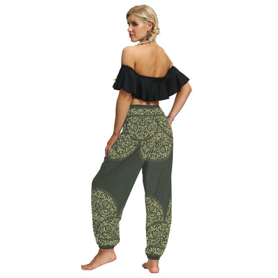 Pantalones Yoga Sueltos con Estampado Étnico y Cintas en Tobillos para Mujer - Image 35