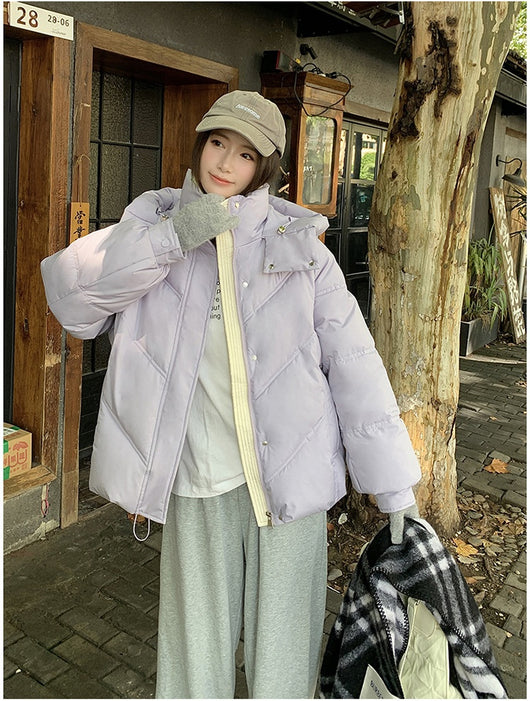 Chaqueta Corta Acolchada para Mujer con Capucha - Cálida y Resistente al Viento - Image 21