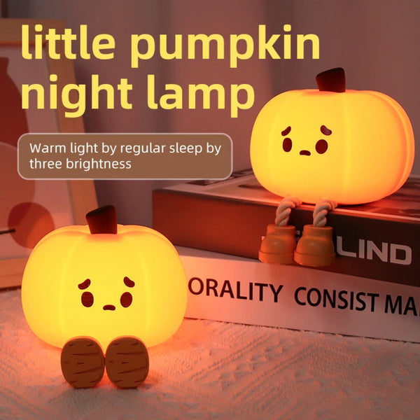Lámpara Nocturna Infantil Calabaza - Luz Suave para Dormir