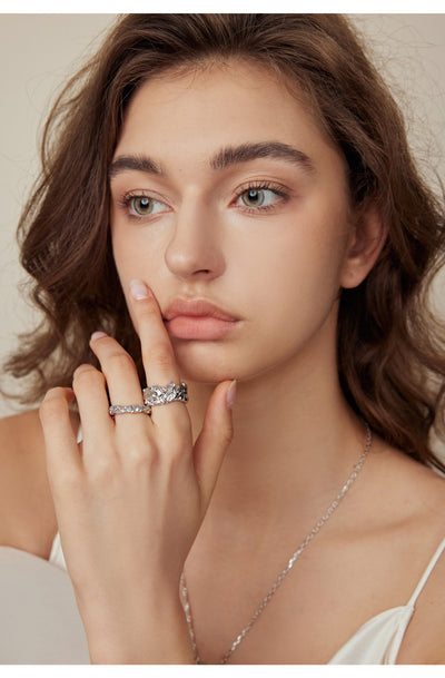 Anillo de Diseño Francés Nicho Lujo Ligero con Temperamento - Image 11