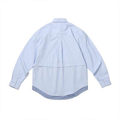 Camisa Azul de Rayas Verticales para Hombre - Image 5