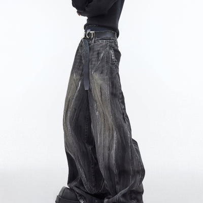 Jeans Vintage Desgastado Pierna Ancha Suelta - Image 9