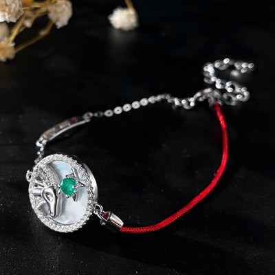 Pulsera Plata S925 Diseño Exclusivo Esmeralda para Mujer Signo Aries - Image 9