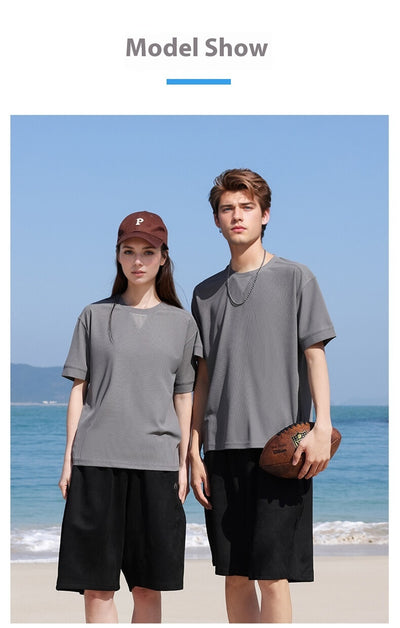 Camiseta Manga Corta Textura Waffle para Hombre - Image 18