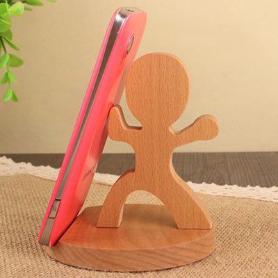 Soporte Personalizado para Teléfono en Madera de Haya con Monedero Integrado - Image 4